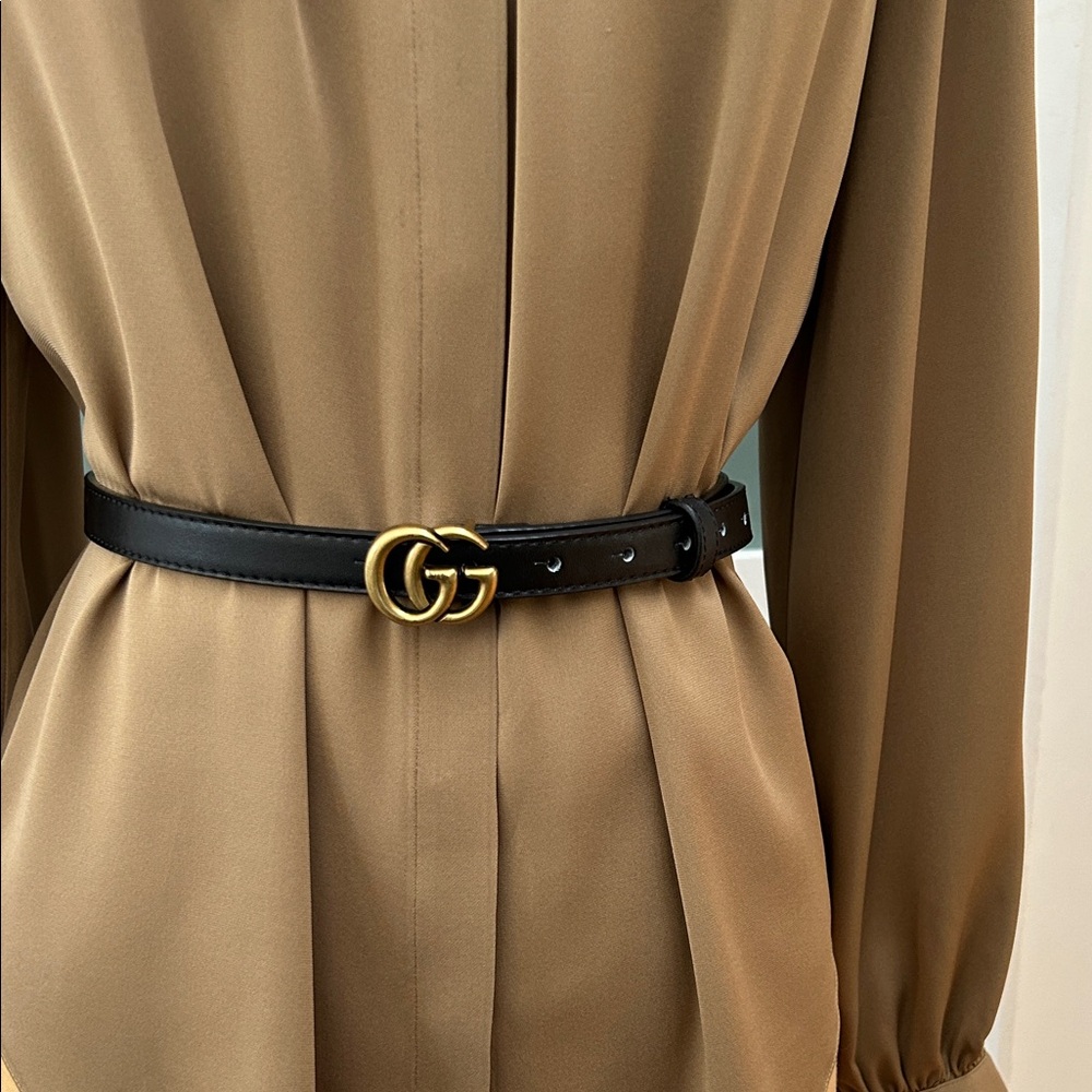 Black Belt with Gold Buckle